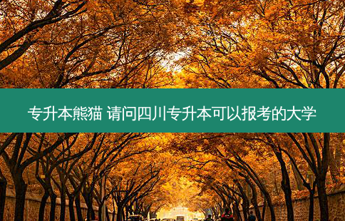 专升本熊猫 请问四川专升本可以报考的大学